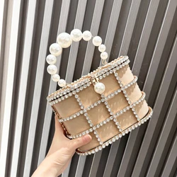 Handle Evening clutch Bag Purses and handbag luxury Designer shoulder bag Shiny Crystal rhinestone Clutch purse bucket bag