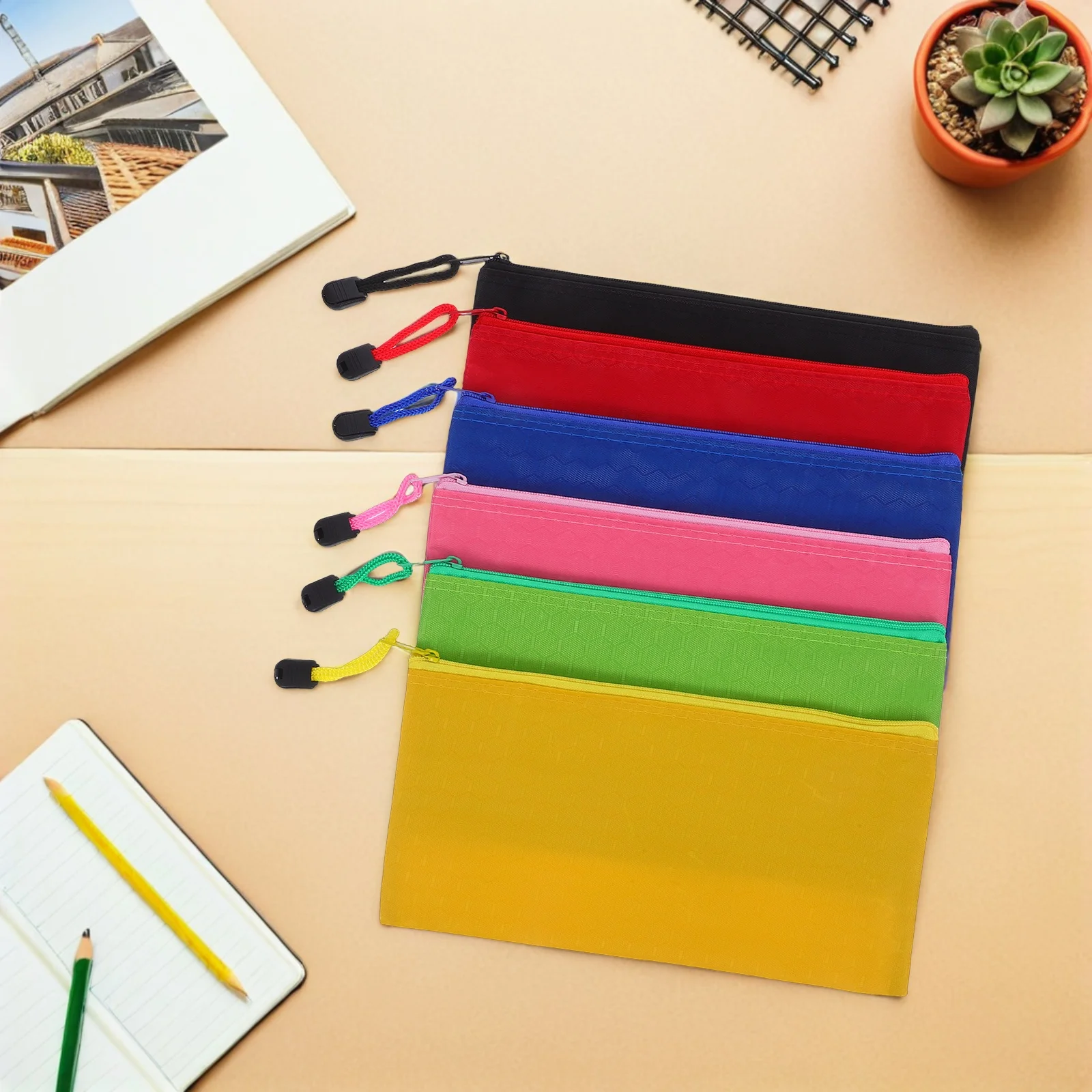 

12Pcs Soccer Pattern Zipper Pencil Pouch Waterproof Oxford Fabric School Travel Makeup Organizer Zipper Pencil Pouch