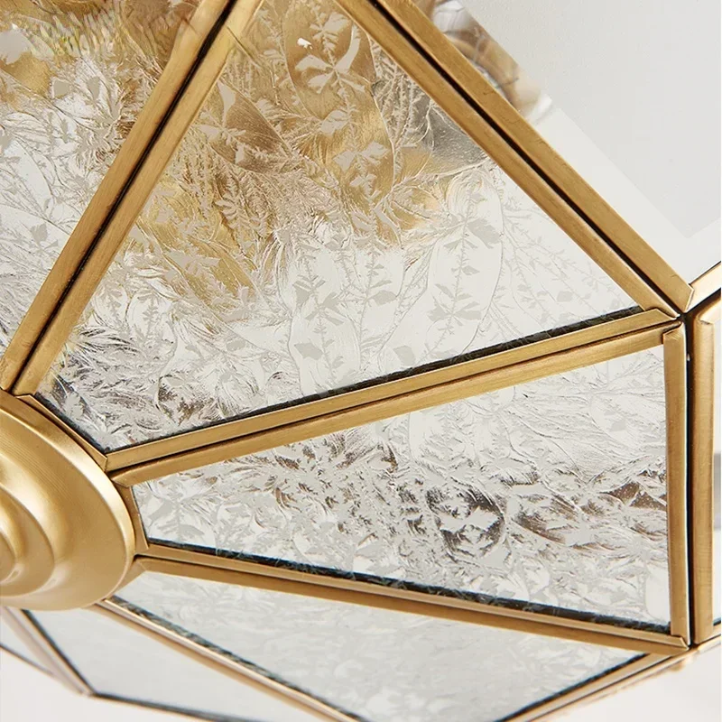 European Cone Copper LED Ceiling Lights Kids Room Living Room Balcony vintage Indoor deckenleuchten