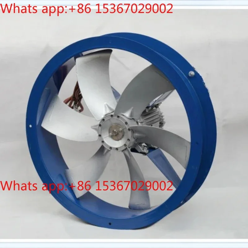 Wall mounted is a high-temperature resistant axial flow baking and dehumidification circulating fan for baking rooms