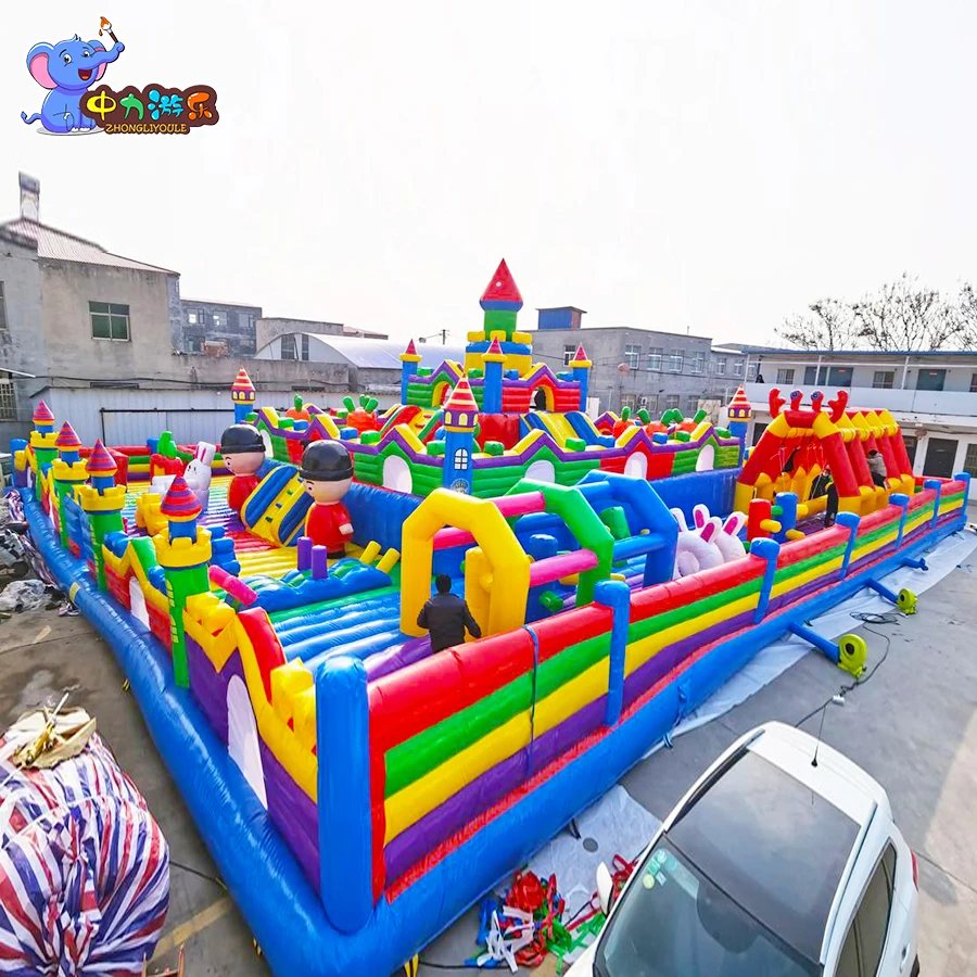 Customizable Size Water Park Large Kids Inflatable Bounce House Inflatable Theme Park Inflatable Amusement Park