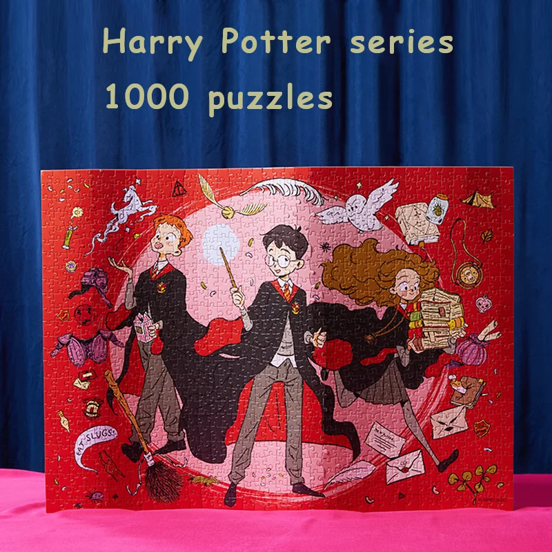 Miniso Harry Potter Series -1000 Pieces of Jigsaw Puzzle Puzzle Jigsaw Puzzle Decompression Toy Birthday Present