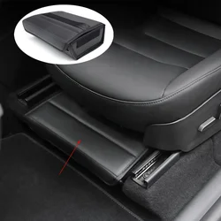 For Tesla Model Y  Car Front Seat Storage Box Car Black Folding Leather Organizer Automobiles Durable Auto Interior Accessories