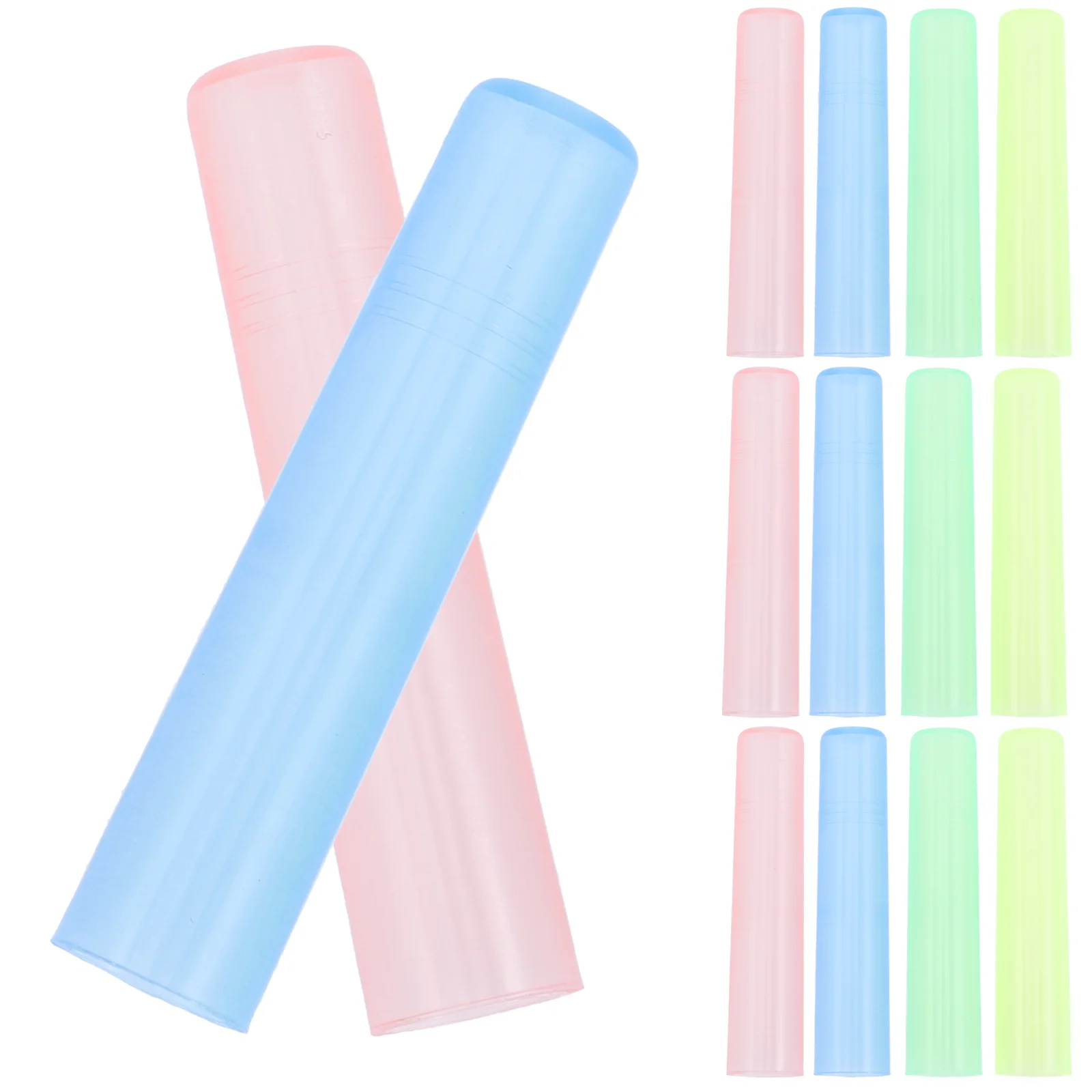 100 Pcs Pencil Caps Protective Plastic Tip Protector Cover Charming Student Pencils Extender Holders