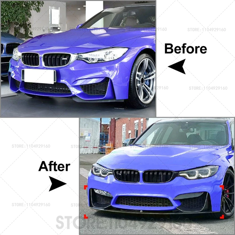 2015-2020 BMW Bmw3 시리즈 M3 F80 F81 4 시리즈 M4 F82 F83 프론트 범퍼 립 스포일러 스플리터 디퓨저 바디 키트 컨버전 키트