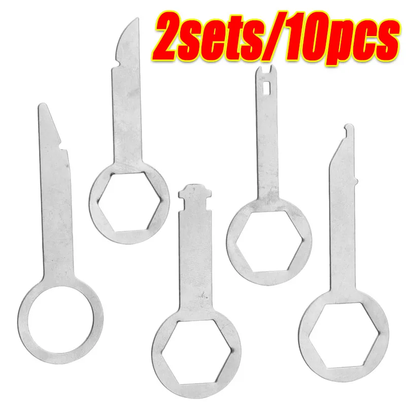 For VW Audi Ford Mercedes Benz Skoda Car Radio Stereo Removal Extractor Key Release Pin Head Unit Audio Install Tool 5-10pcs - view 4