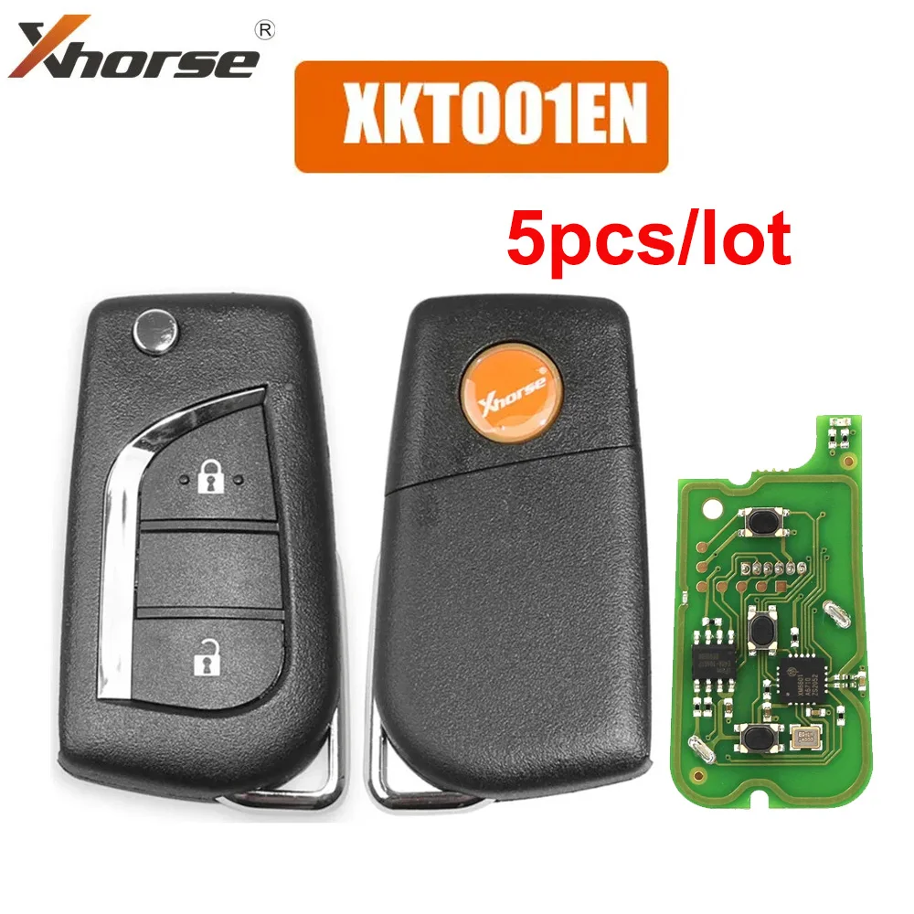 

5pcs/lot Xhorse XKTO01EN Universal Remote Key for Toyota 2 Buttons for VVDI /VVDI2 Key Tool