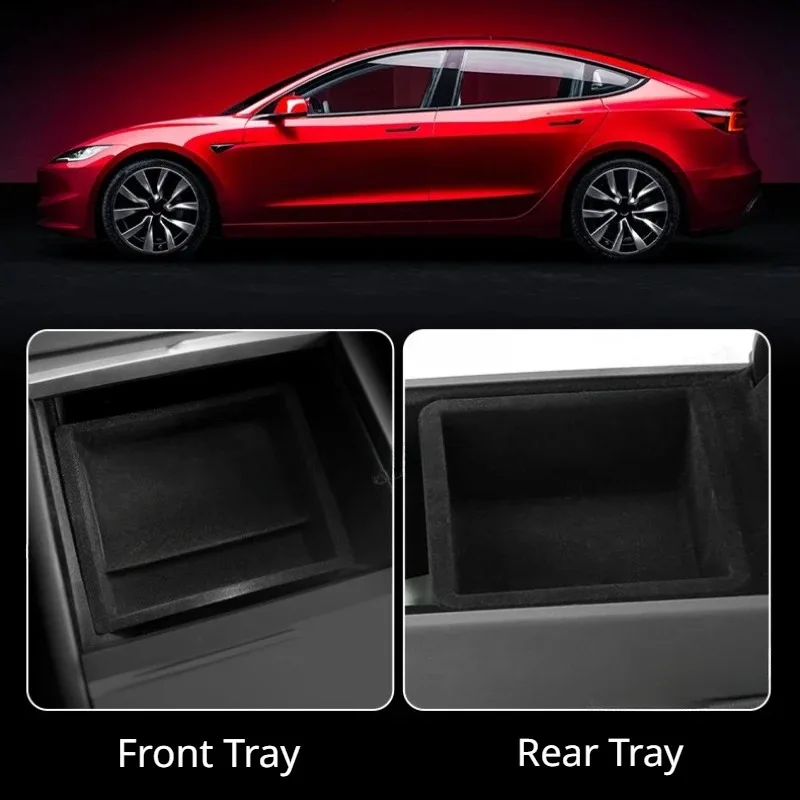 Zentrale Aufbewahrungsbox für Tesla Model 3/Y/3+ Modely Juniper Mittelkonsole Organizer Ablage Armlehnenfach Zubehör – Detail 16