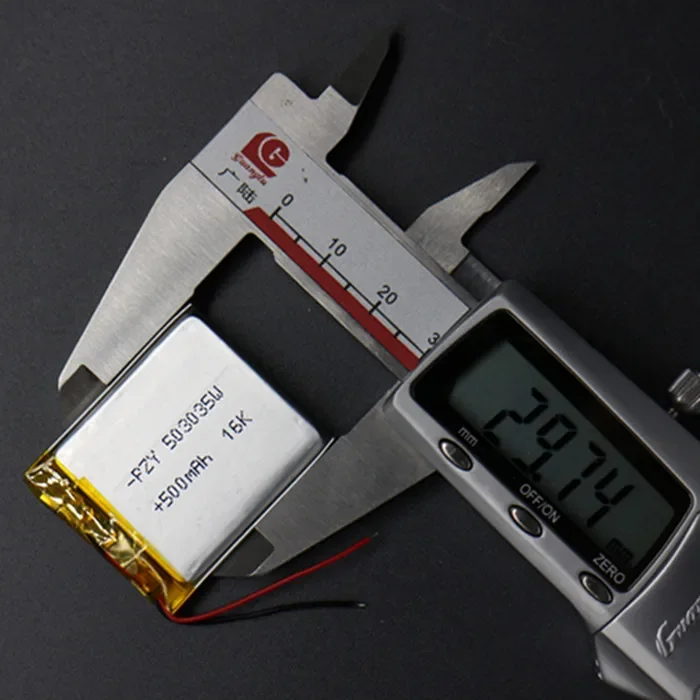 Bateria de polímero de lítio 3,7V 500mah 503035   gravador de tráfego, alto-falante Bluetooth sem fio.