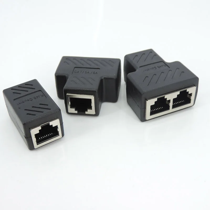 RJ45 to 2 way RJ45 Splitter connector Network extender Ethernet Kabel RJ45 adapter Gigabit interface Female to Female network a7