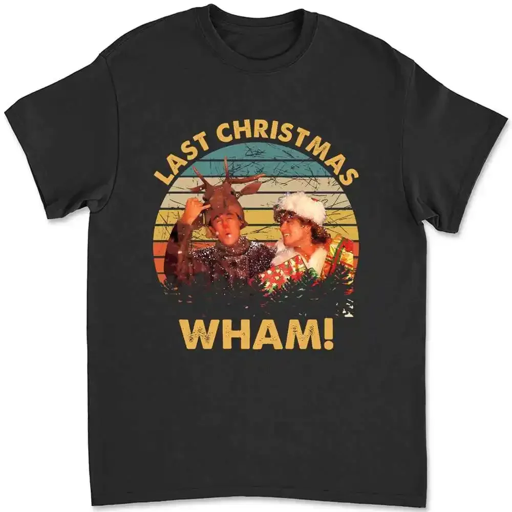 Last Christmas Wham T Shirt Present Secret Gift George Michael Merry YYT4