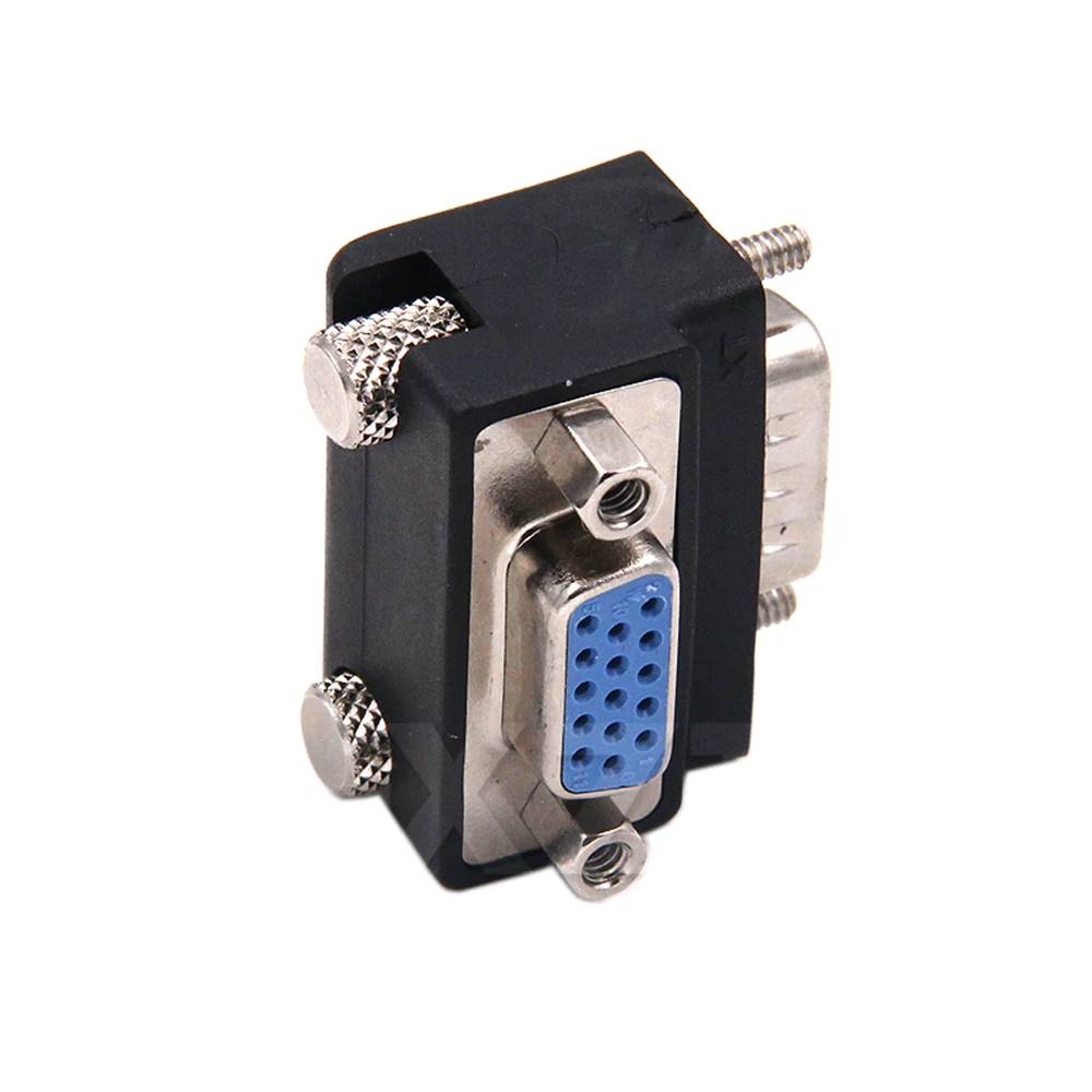 90-градусный прямоугольный адаптер VGA SVGA «папа» к VGA 15-контактному «мама» для монитора для ПК, ноутбука, ТВ