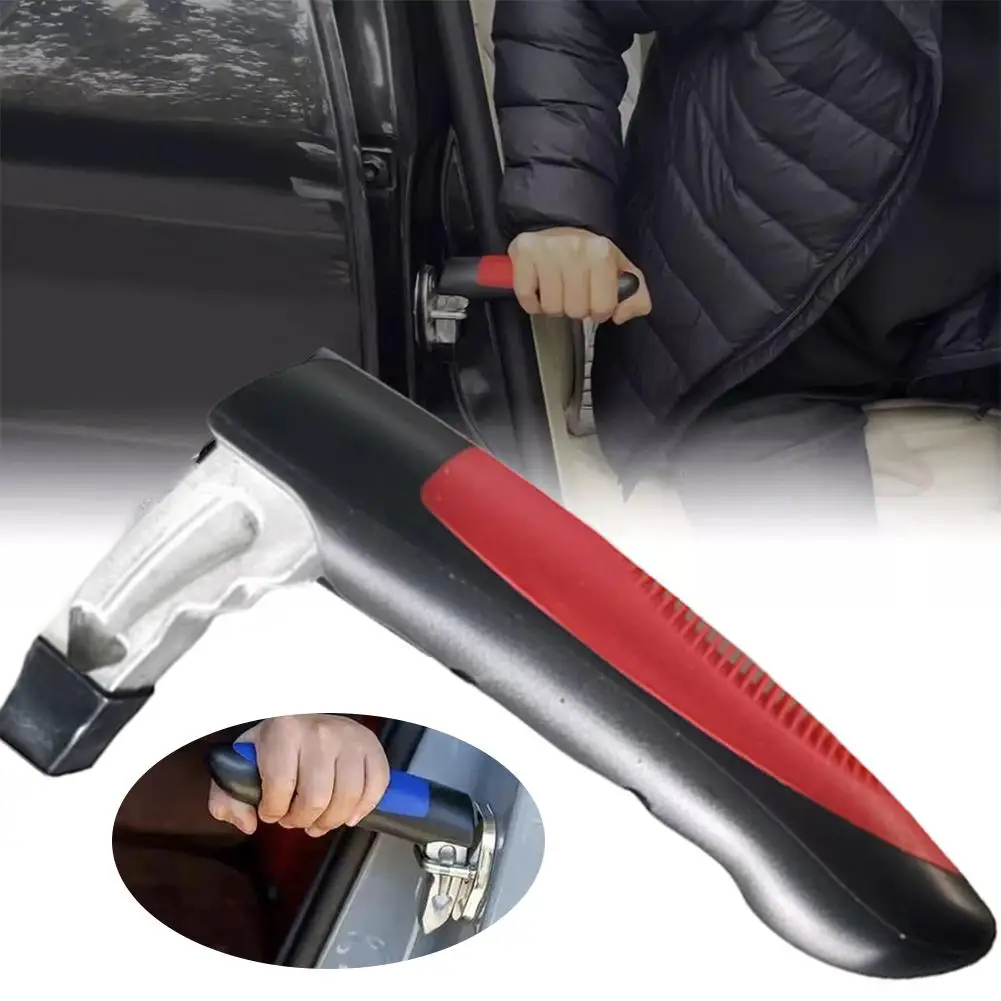 

Multifunction 2 in 1 Car Door Assist Handle - Window Breaker & Stand Assist, Durable Automotive Tool for Children Elderly Safety