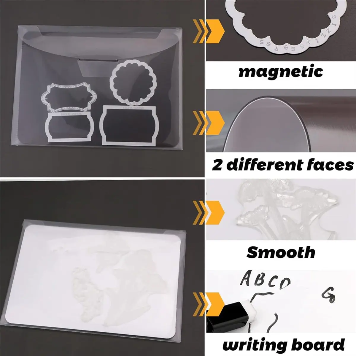 18 Pack Magnetic Sheets for Dies Storage Stamp and Die Storage Die Storage Pockets rubber