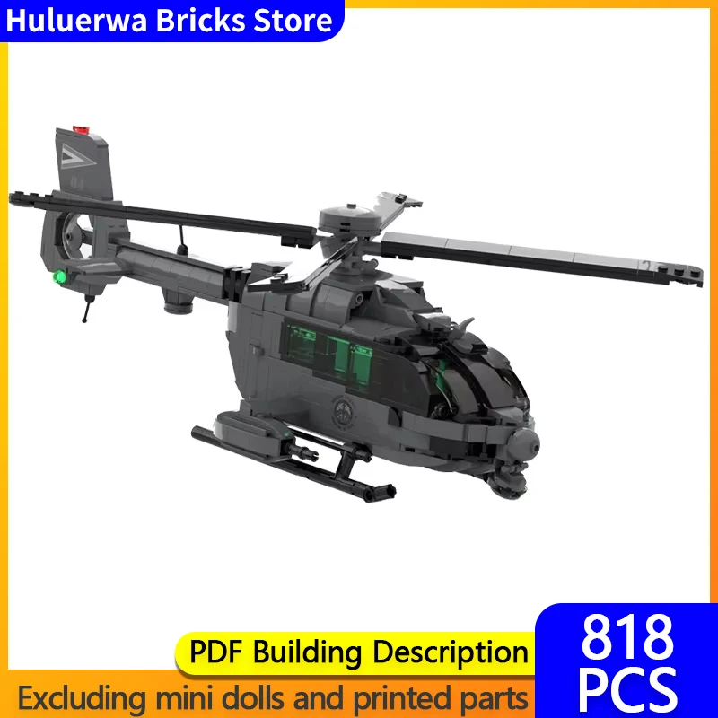 City Airbus Aircraft Model MOC Building Bricks Helicopters H145M-HuAF Modular Technology Gift Holiday Assemble Children Toy Suit