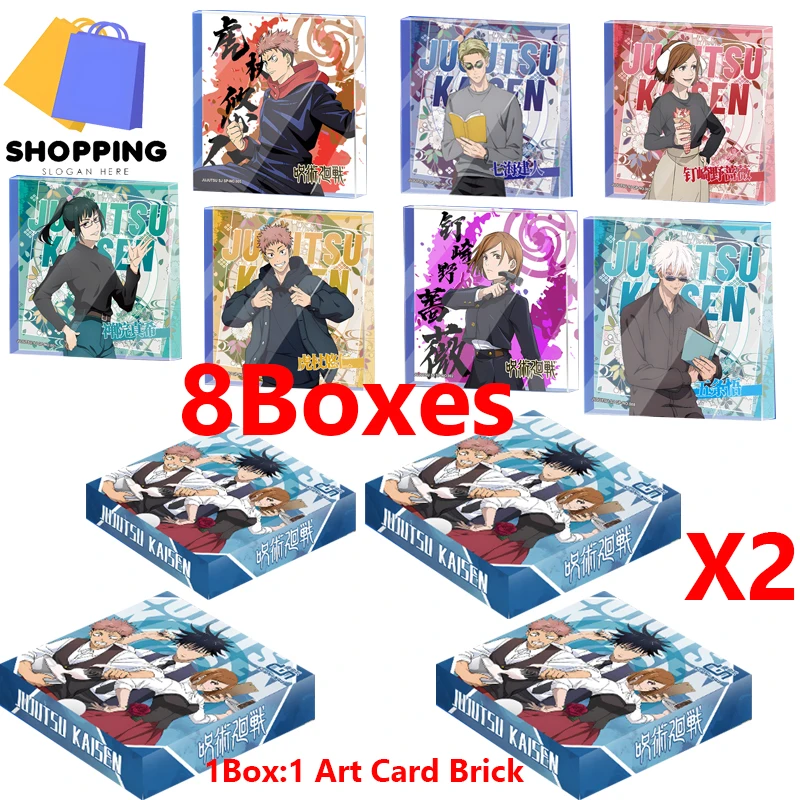 

Wholesale Newest Dongzhushe Jujutsu Kaisen Art Crystal Brick Colored Paper Hobby Collection Card Booster Box Hobbies Chrismas