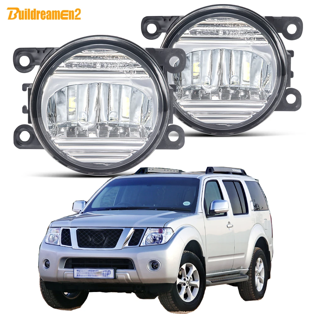 2 X 30W 3000LM Fog Light Assembly For Nissan Pathfinder R51 2005-2012 Car Front Bumper LED Fog Daytime Running Lamp DRL H11