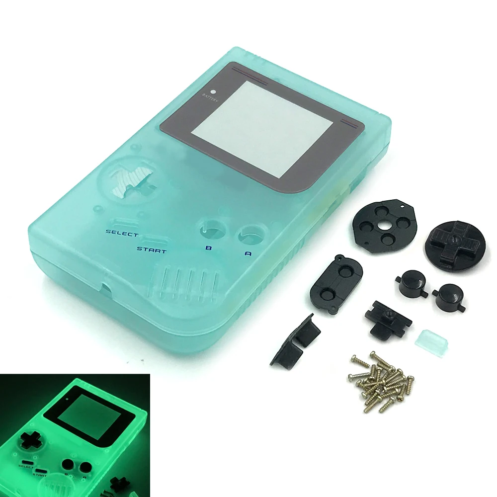 Komplettes Gehäuse für GameBoy Classic GB DMG Konsole mit Knopfschrauben, Gummipads und Ersatzteilen