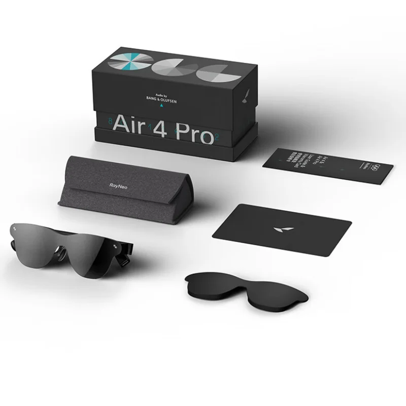 RayNeo Air4 Pro AR Smart Glasses HDR10 OLED 1200nits 3840*1080P Screen Video Display 3D Movie Glasses Connect DP Equipment