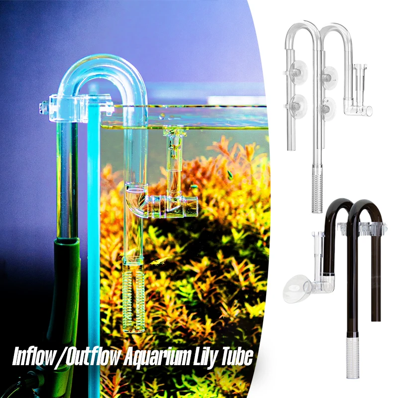 Plastic Inflow Outflow Inlet Outlet Skimmer Lily Aquarium Accessories Tank Pipe Fish Water Filtro Fishbowl Accessories