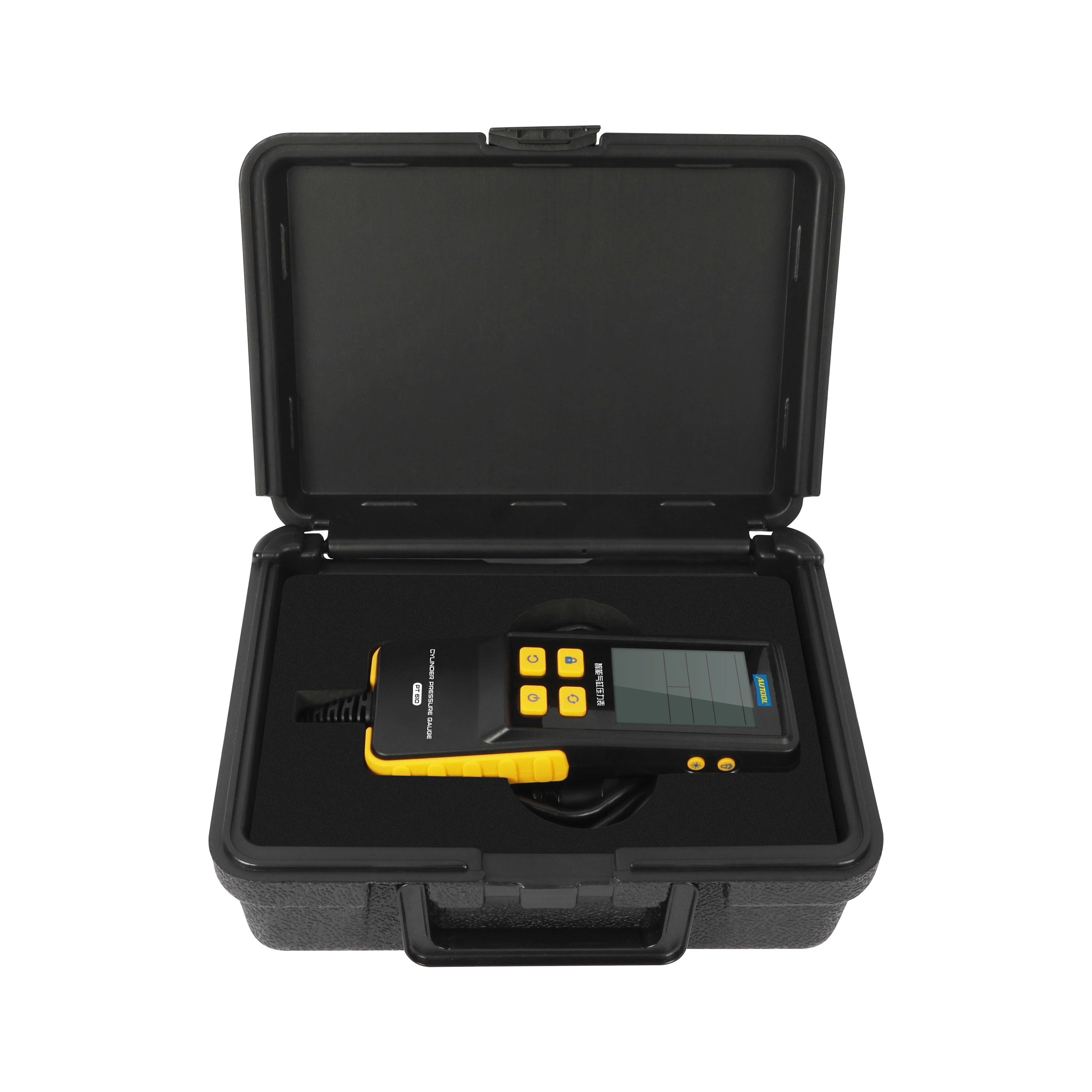 Electronic Pt610 Engine Cylinder Air Pressure Gauge Tester Indicator Kit Instrument Tool for Car with toolbox