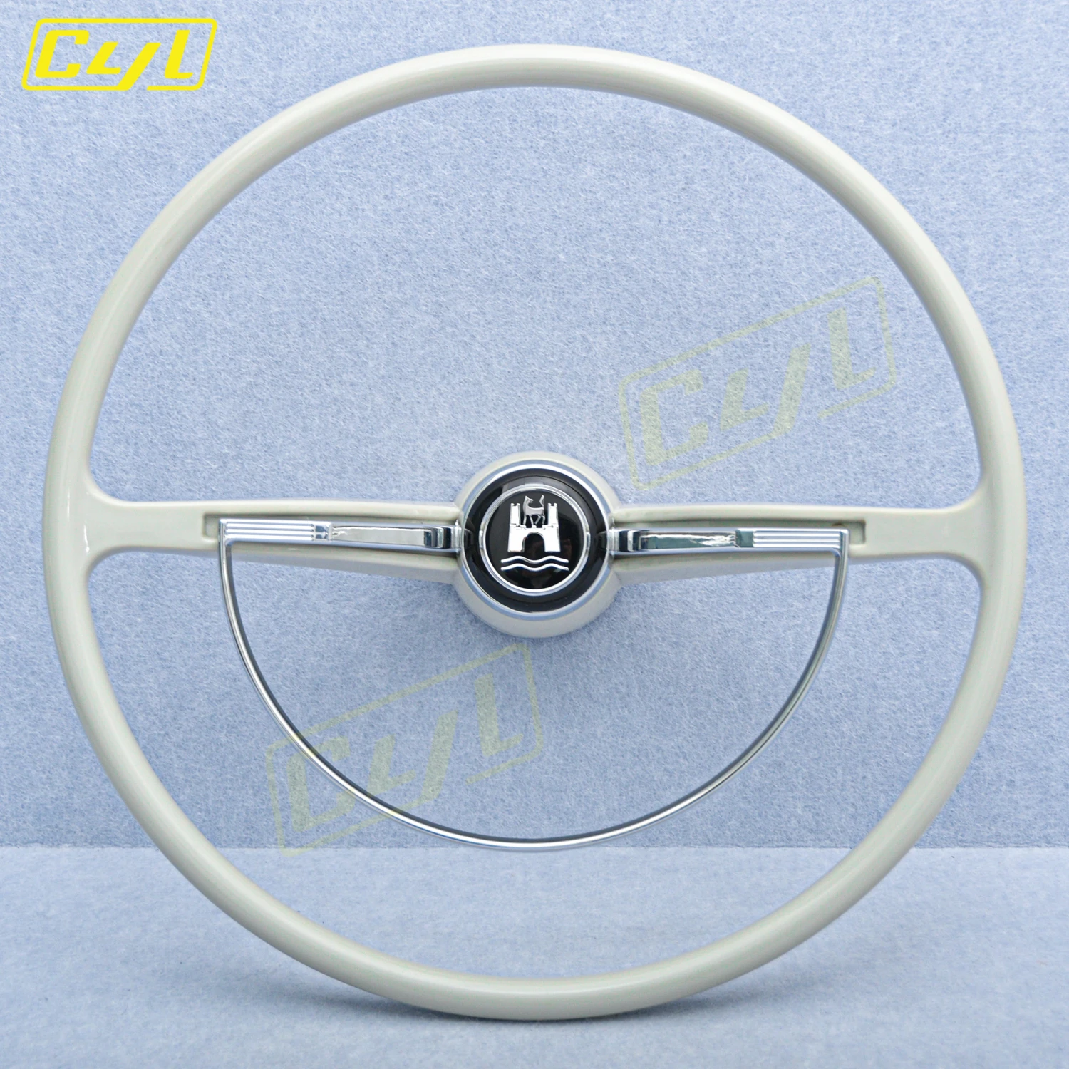 400mm Classic Vintage Ivory White Gray Black Retro Steering Wheel For Volkswagen Beetle Karmann Ghia Type 3 1962-1971