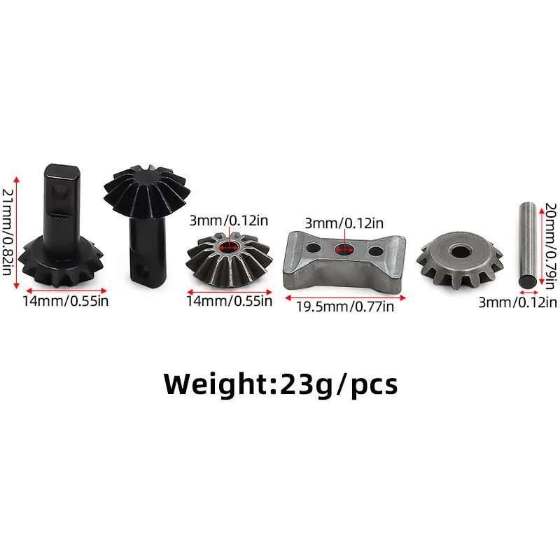 Jeu d'engrenages différentiels en acier métallique 5382X pour TRAXXAS Revo e-revo Summit t-maxx e-maxx RC, pièces de mise à niveau de voiture