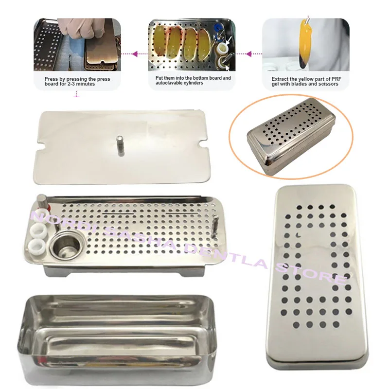 PRF&CGF Box Dental Implant Platelet Rich Fibrin Box PRF Membrane Presser Case CGF/PRF Growth Factor Fibronectin Centrifugation