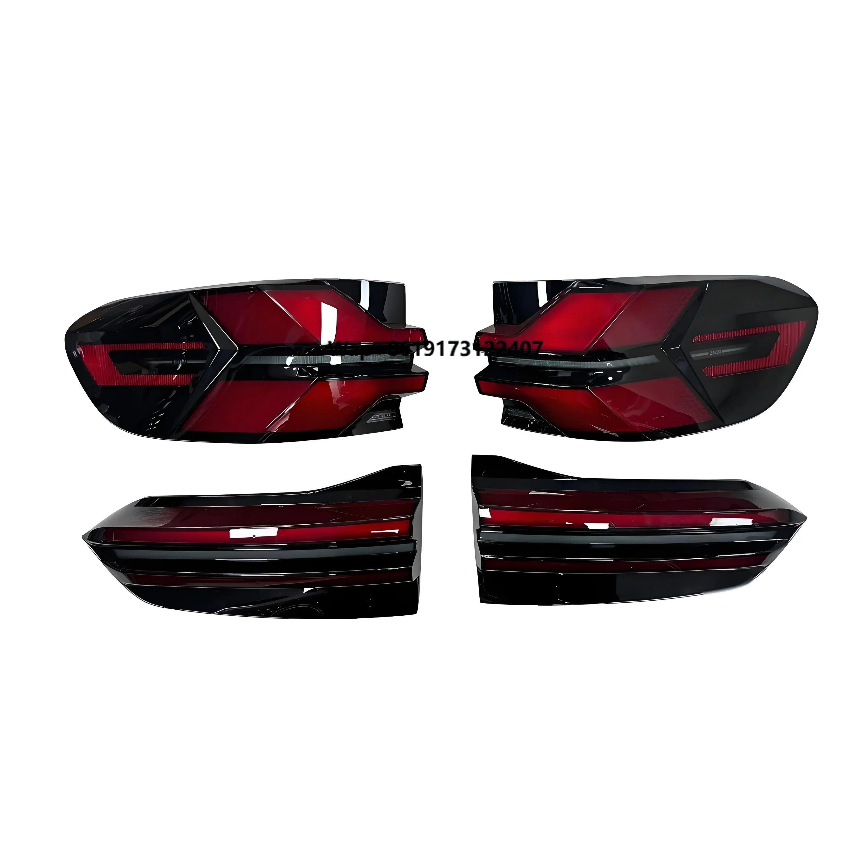2023-2024 for X5 G18 LED Taillight Set Red Lens Color Complete Backlight for Original 12V 4-Piece Set