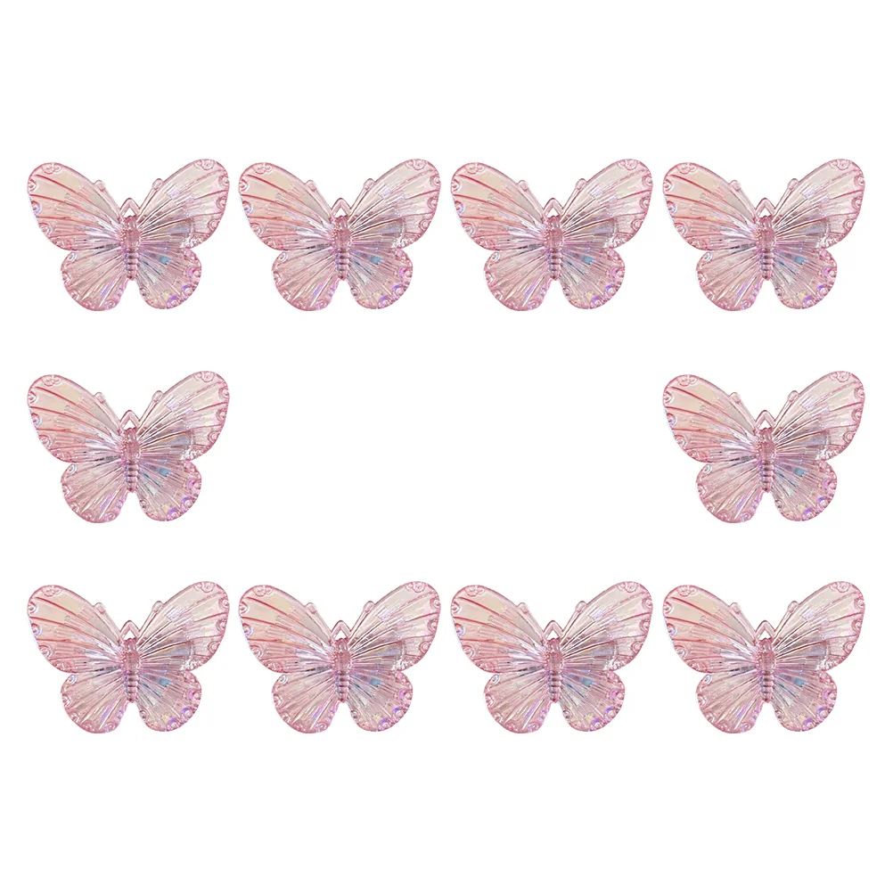 

10pcs Butterflies Clips Small Barrette Styling Tool Elegant Hair Ornament Wedding Banquet Prom Daily Use Curly Ponytail Braiding