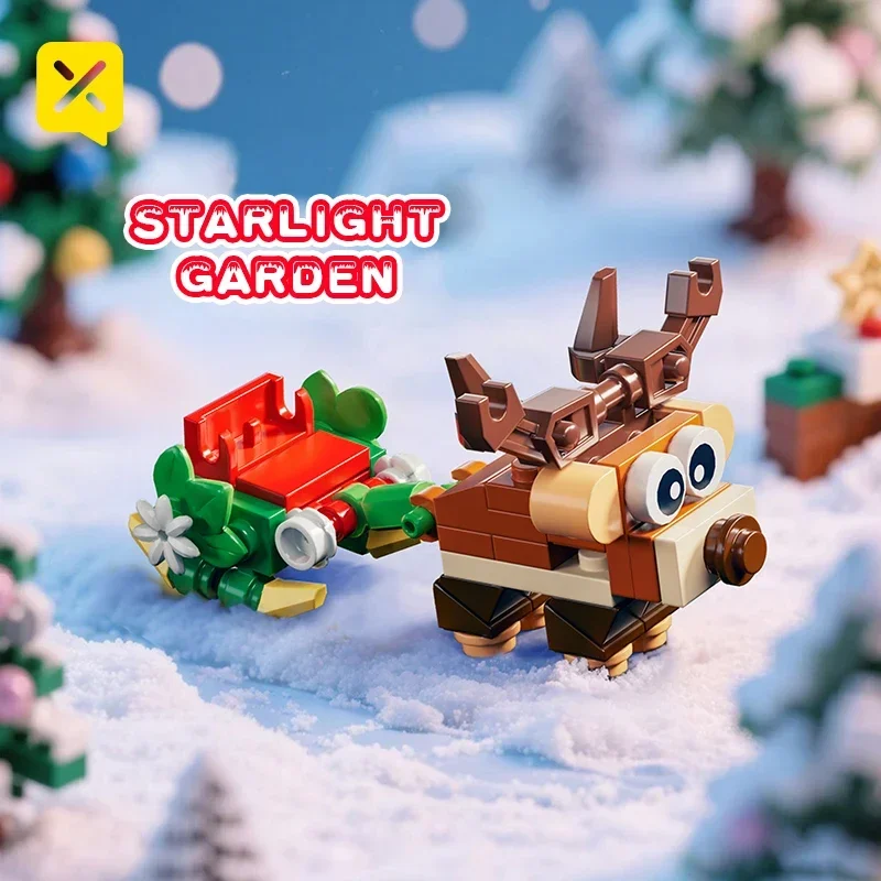 شجرة عيد الميلاد منزل اللبنات 12 في 1 مجموعات 499 قطعة الإبداعية لتقوم بها بنفسك عطلة لعب للأطفال الأسرة الثلوج فكرة هدايا عيد الميلاد #4