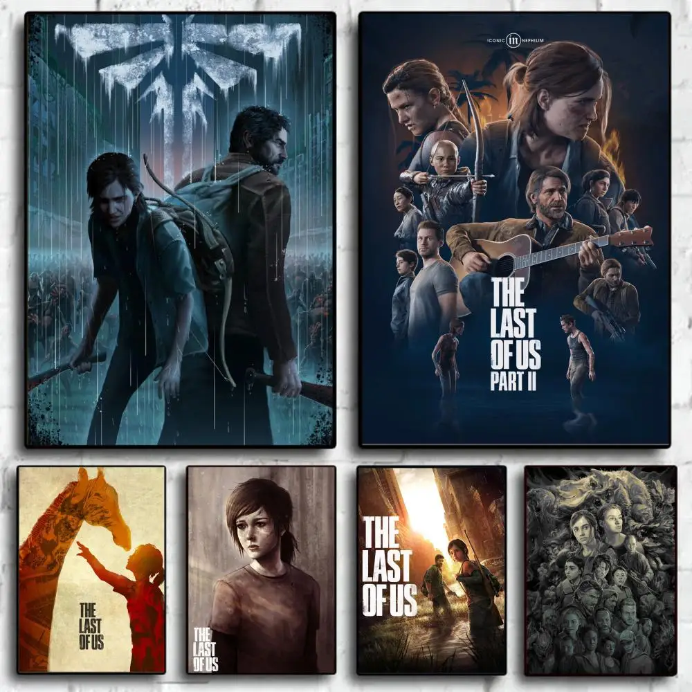 The Last of Us Anime Posters Sticky Fancy Wall Sticker for Living Room Bar Decoration Room Wall Decor