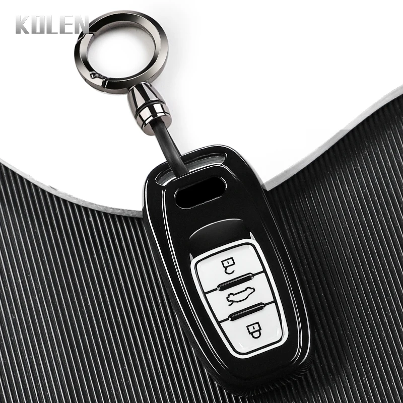 Premium TPU Autoschlüssel-Schutzhülle für Audi A4 S4 B7 B8 A6 A5 A7 A8 Q5 S5 S6 Q3 Q7 Schlüsselschutz Zubehör Schlüsselanhänger