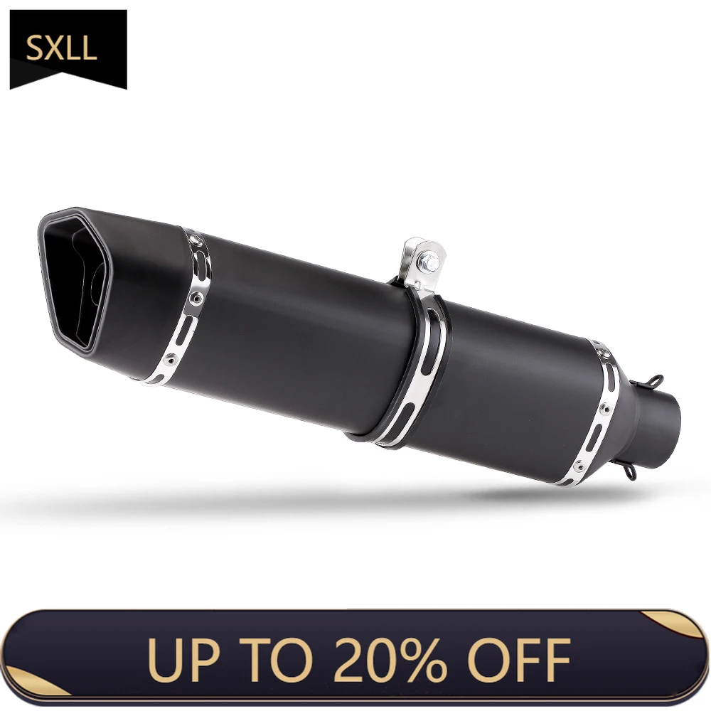 SXLL CBR650 Z900 MT09 R6 XMAX300 GSXR150 51mm Universal Motorcycle Exhaust Silenciador Laser Silenciador