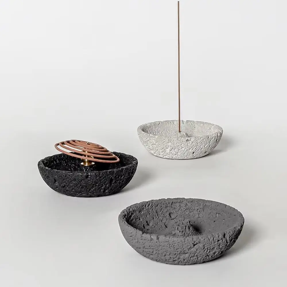 Cement Cement Incense Burner Concrete Texture Planetary Style Incense Stick Stand Plug in Multi-functional Aromatherapy Holder