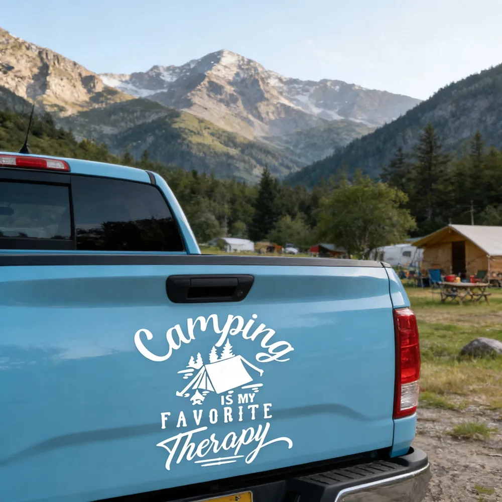 

Camping Is My Favorite Therapy Car Sticker Waterproof Vinyl Decal Наклейка на автомобиль Водонепроницаемая Декаль
