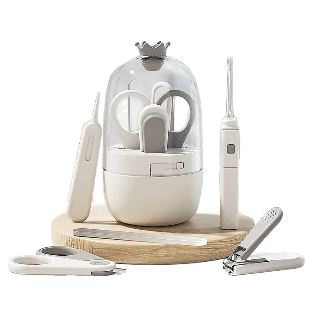Crianças kit de manicure tesoura de unhas do bebê conjunto de ferramentas de cuidados com as unhas do bebê criança seguro portátil cortador de unhas aparador arquivo pinça com caixa