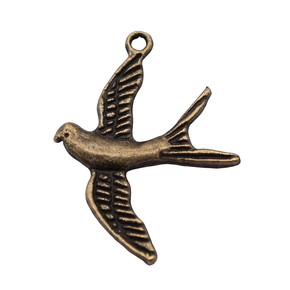 WYSIWYG 10pcs 29x21mm Swallow Bird Pendants Swallow Bird Charms Swallow Pendants Charm For Jewelry Making