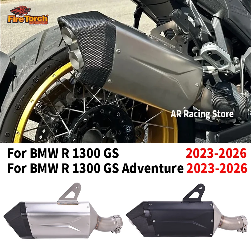 

Slip For BMW R 1300 GS Adventure R1300GS ADV 2023 - 2026 Motorcycle Exhaust System Mid Link Pipe Escape Moto Double Hole Muffler