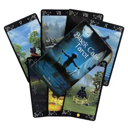 Black Cats Tarot Cards Divination Deck English Versions Edition Oracle Board Playing Game For Party