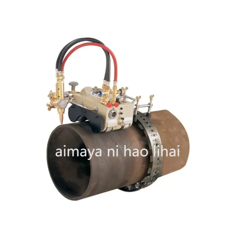 Hand crank pipe beveling machine Semi-automatic beveling machine Chain cutting  Flame pipe cutting