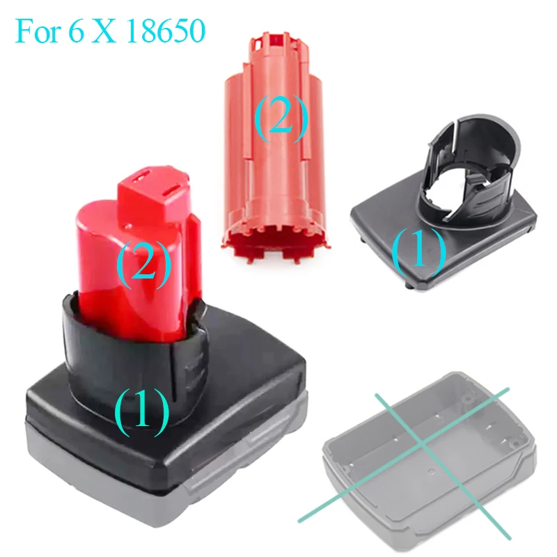 Li-ion Battery Plastic Case Box Parts Subassembly For Milwaukee 12V For M12 Middle Shell Top Housings Accessory 48-11-2411