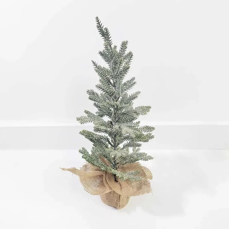 

48cm Small Potted PE Simulation Christmas Tree Tabletop Decorations Festive Atmosphere Decoration