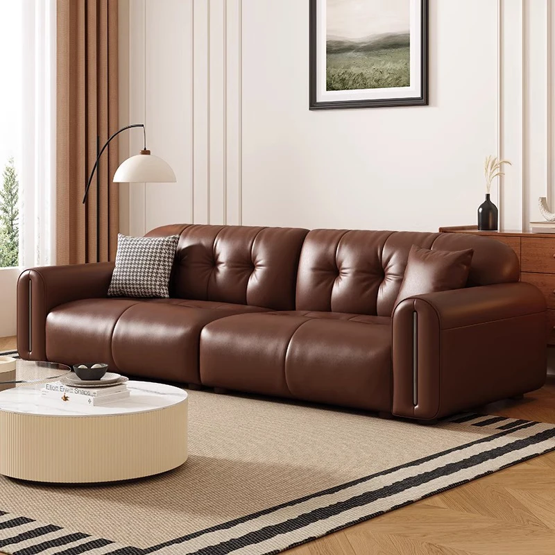 -Para sala de estar de lujo Chesterfield Sofá de cuero genuino capitoné negro vintage de 3 asientos para apartamento para vestíbulo de hotel y