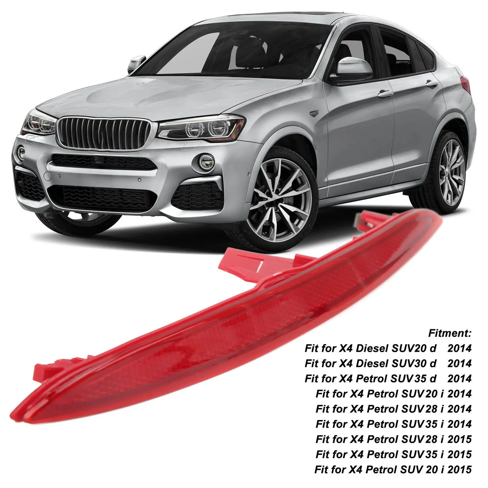 Waterproof Rear Bumper Reflector for f26 X4 Series - OE Standard, Easy Installation, Enhanced Night Visibility