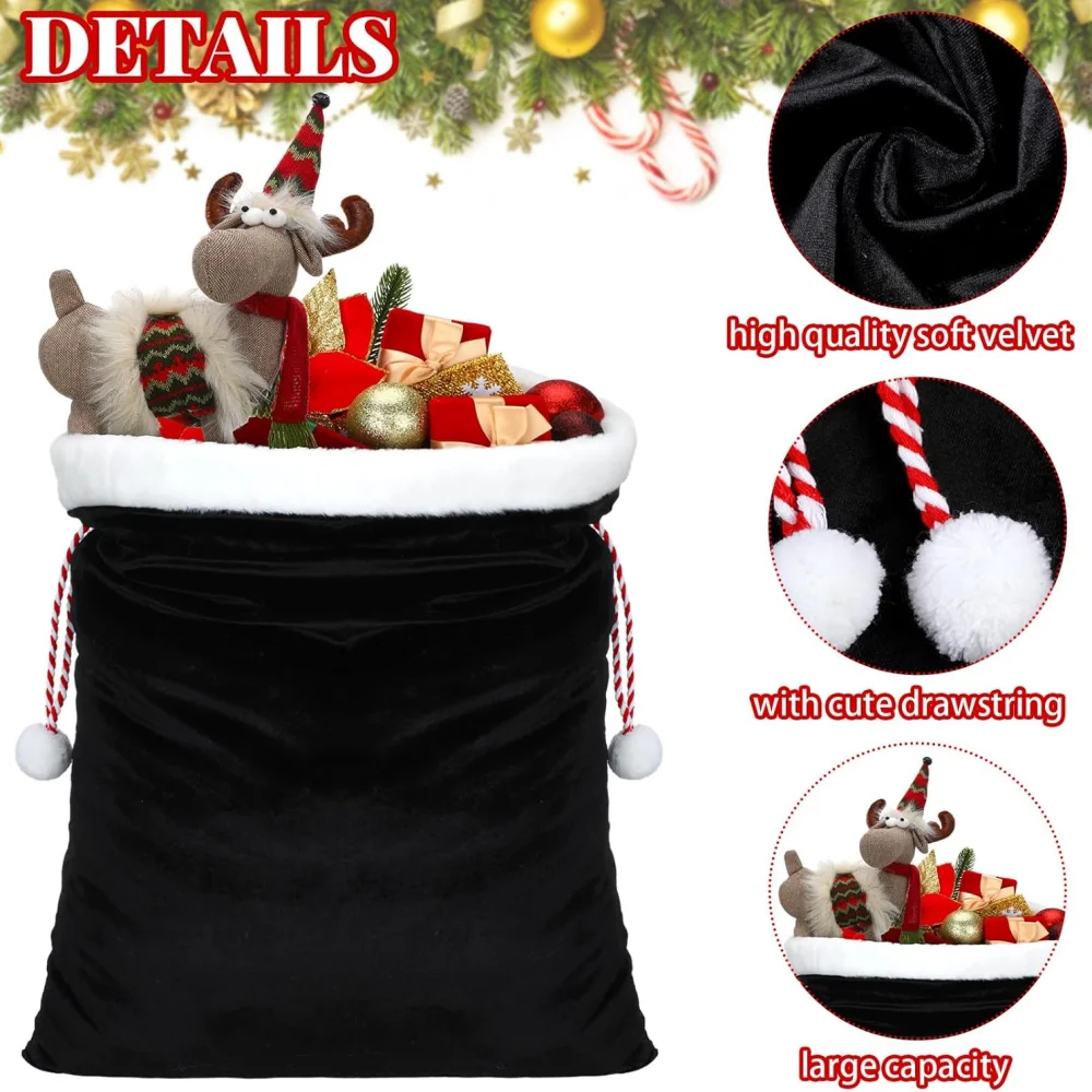 Borsa nera per sacco da Babbo  - Luxury Xmas Bags recensione e prezzo