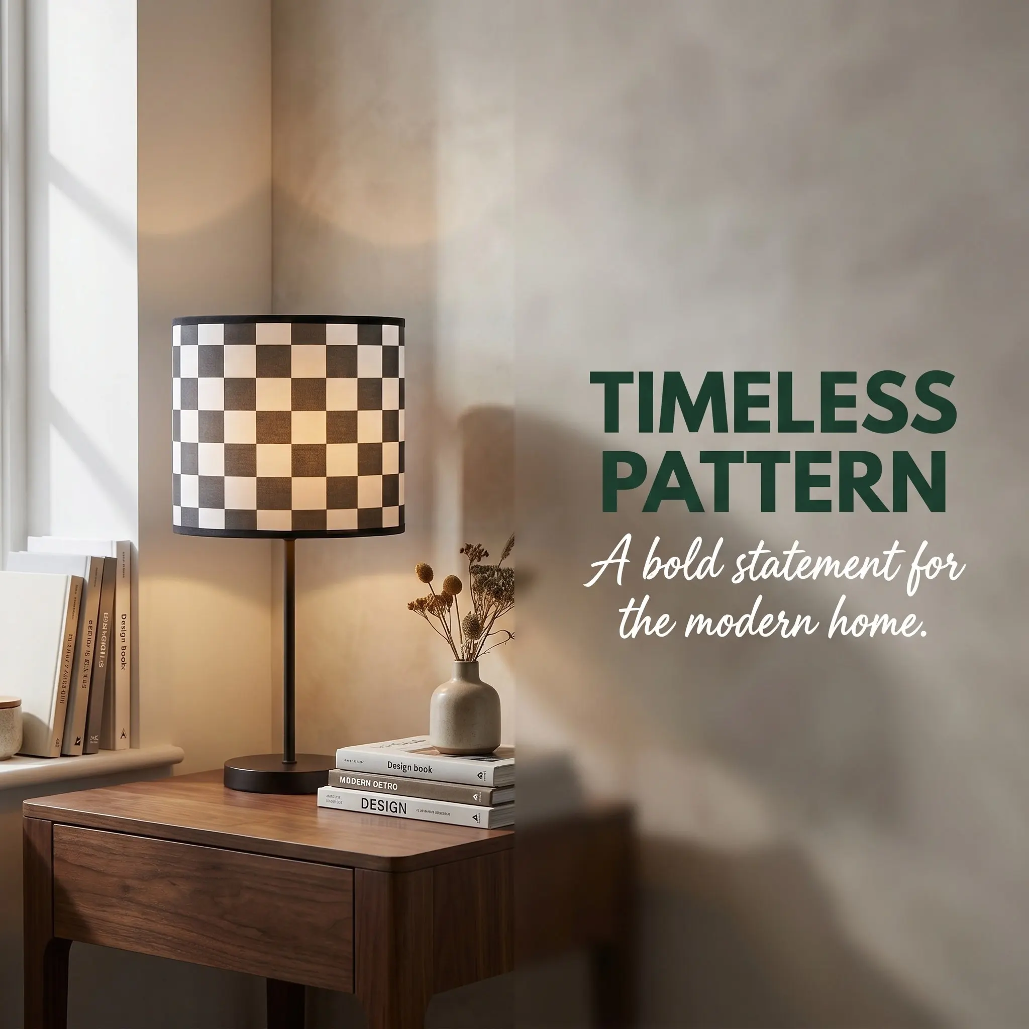 Fabric Lamp Shade Linen Material Plaid Pattern Drum Style Replacement Lampshade for Bedroom Study Living Room Table Desk Floor