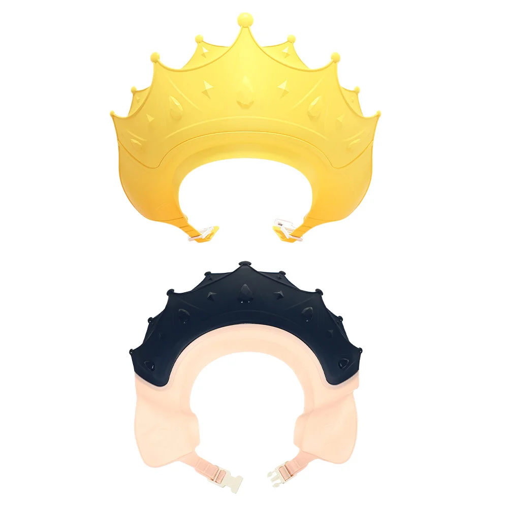 

2Pcs Cartoon Bath Hat for Kids Waterproof Shampoo Cap Tpe Material Easy Clean Baby Shower Supplies for Newborn Toddler Girls