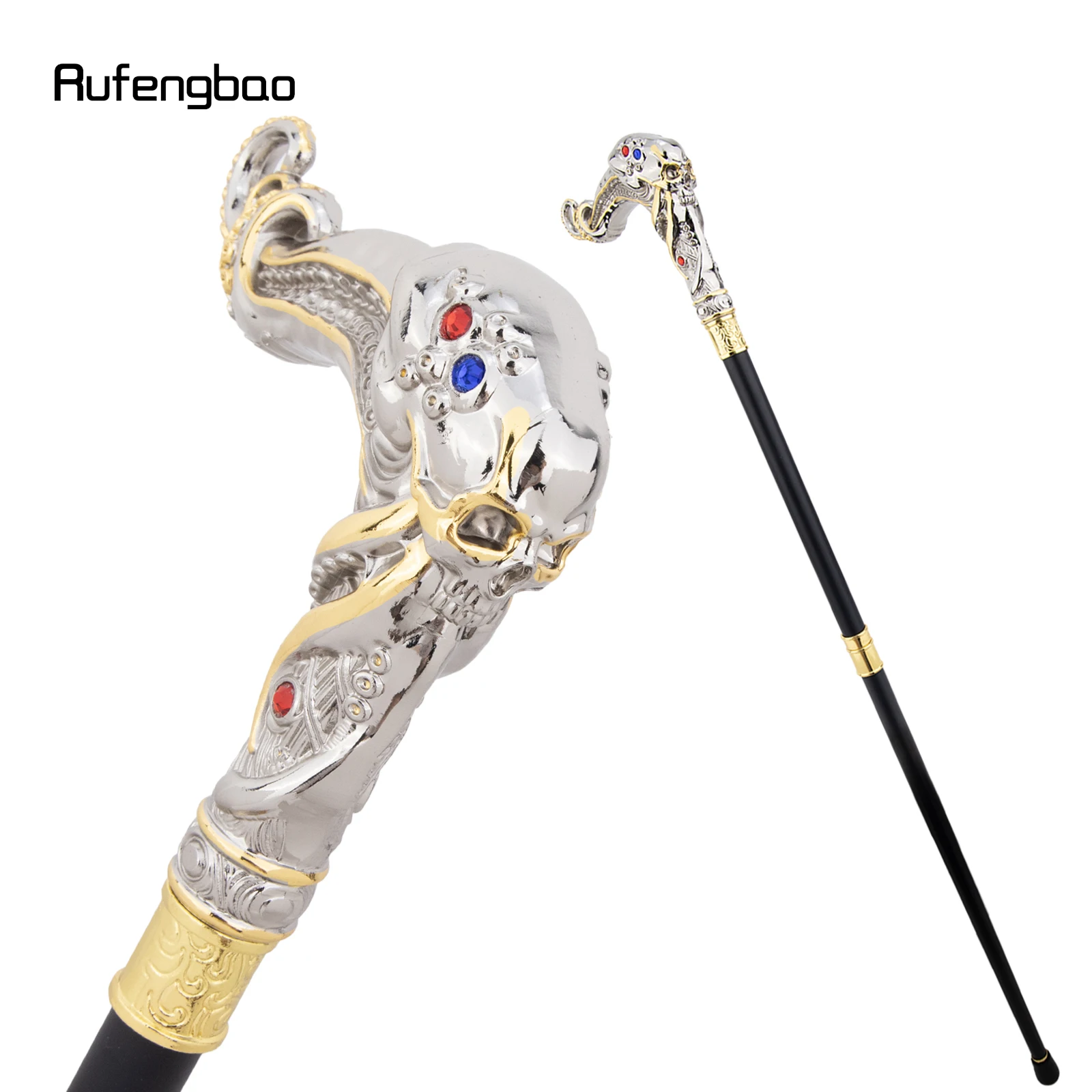 yellow-white-skull-fish-squid-walking-cane-diamond-cane-decorative-stick-decorative-cosplay-and-parties-for-cosplay-party-94cm