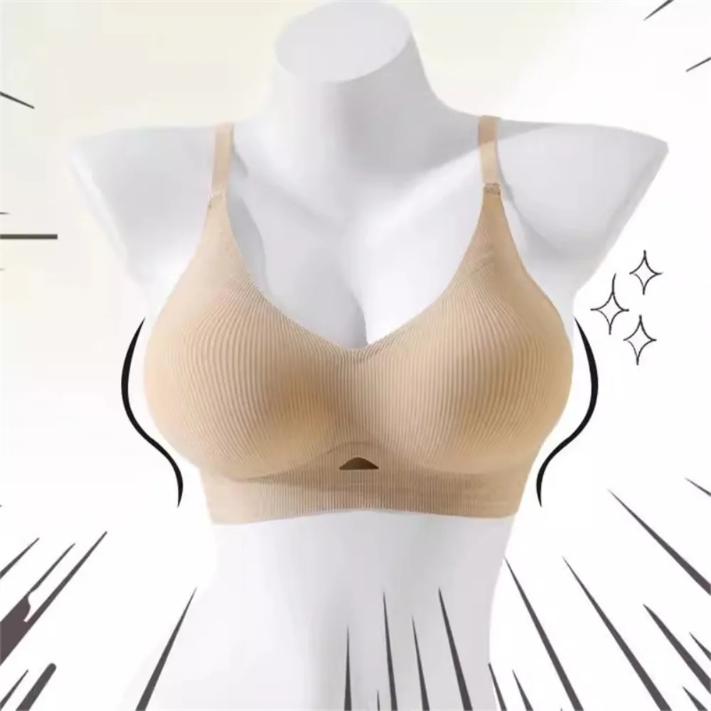 حمالة صدر لاسلكية عميقة على شكل حرف V مضادة للترهل حمالة صدر بدون أثر للنساء ملابس داخلية مجمعة للثدي حمالات صدر بدون خياطة للجري